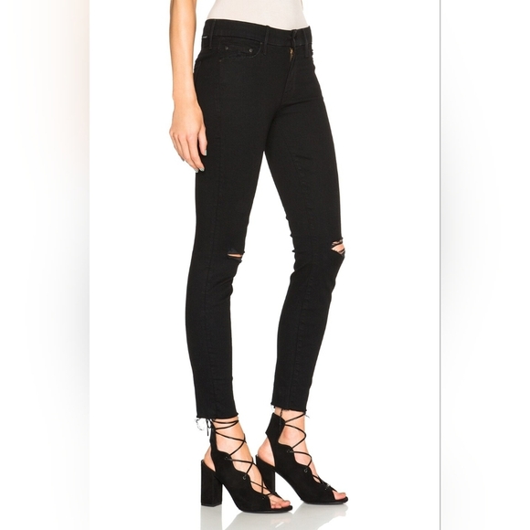 MOTHER Looker Ankle Fray Jeans - Picture 1 of 16